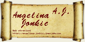 Angelina Jonkić vizit kartica